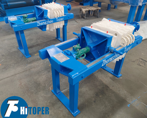 Small Scale Manual Filter Press 15L Filtration Chamber Volume 0.6Mpa Pressure