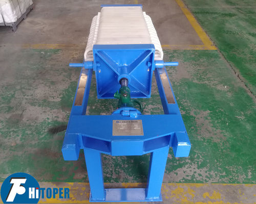 Small Scale Chamber Filter Press with Manual Jack Pressing and Compact Filter Plate Sizes for Wastewater Treatment