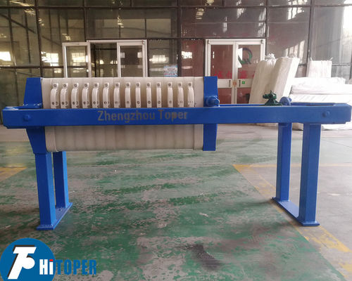 Small Scale Chamber Filter Press with Manual Jack Pressing and Compact Filter Plate Sizes for Wastewater Treatment