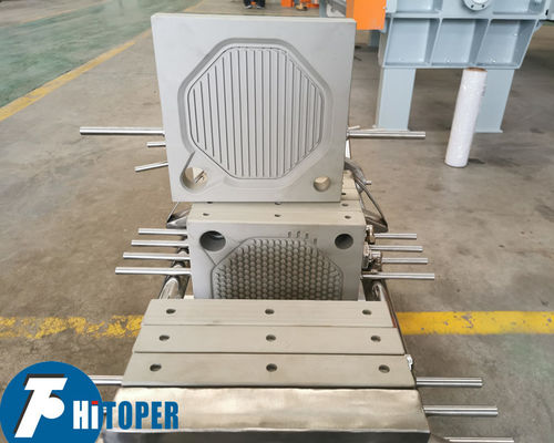 Small Scale Membrane Filter Press for Laboratory Featuring Manual Hydraulic Operation and Corrosion Resistant Filter Plates