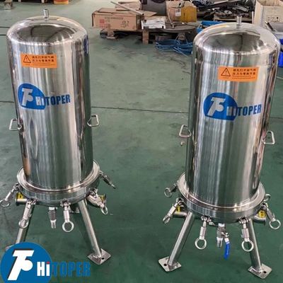 Stainless Steel Cartridge Filter Housing with Folded Filter Elements for Solid Liquid Separation in Various Industries