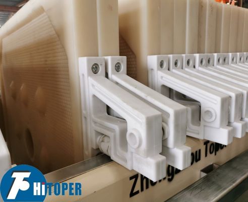 Industrial chamber filter press for chemical sludge dewatering producing high solids content and clear filtrate suitable for multiple industries