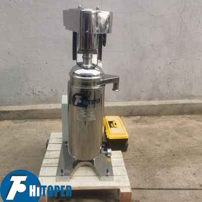 Industrial Tubular Centrifuge Featuring Suspension Feed from Bottom and Solid Deposit Collection for Effective Separation