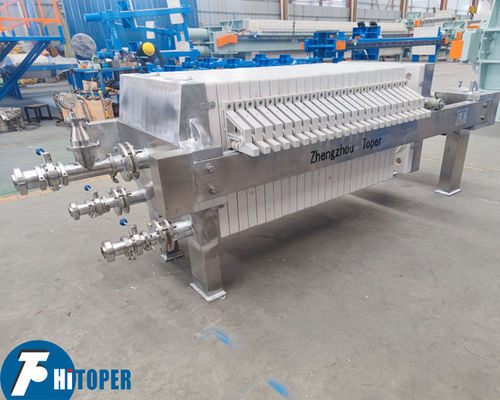 SS304 SS316L Stainless Steel Filter Press Semi Automatic with Screw Press and Filter Precision from 200 Mesh to 0.22 Micron for Industrial