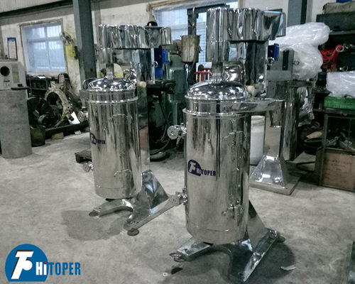 Industrial Tubular Centrifuge with 125mm Diameter and 3 Kilowatt Motor for Separation of Liquids and Solids in Suspension