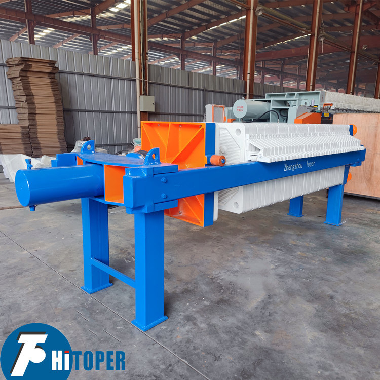 Industrial Chamber Filter Press Featuring PLC Electric Control Cabinet and Hydraulic Unit for Municipal Wastewater and Effluent Treatment