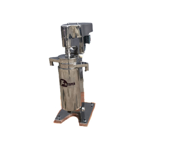 Industrial Tubular Centrifuge for Liquid Liquid Solid Separation Featuring Flexible Mainshaft and Bowl Collecting Pan