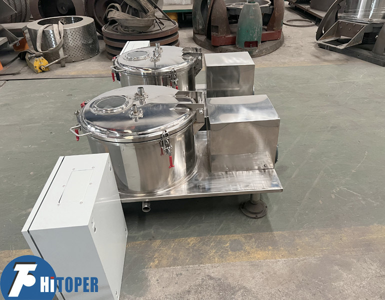Platform Base Centrifuge Stainless Steel Table Top Separator with 20L Volume Drum and Flip Shell for Pilot Phase Material Processing