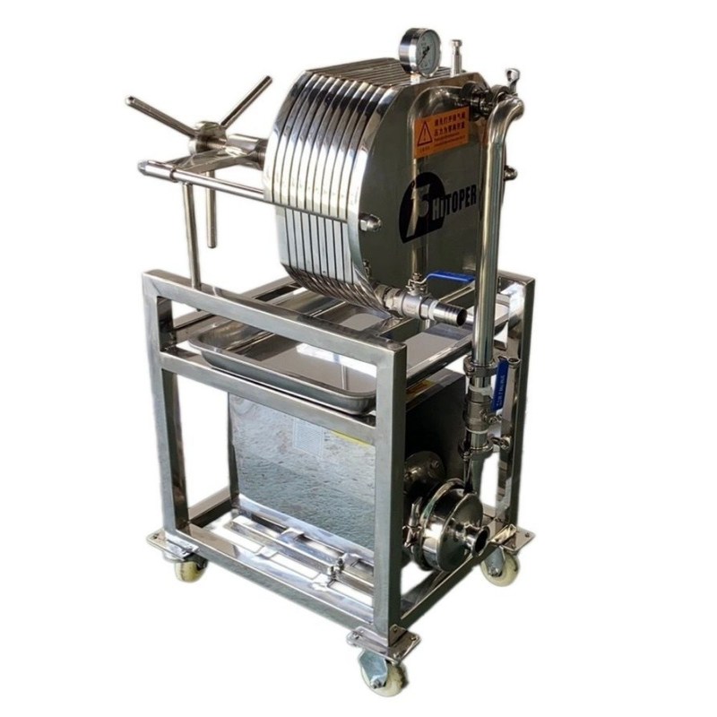 Plate and Frame Filter Press Featuring Stainless Steel Sheet Filters and Compact Frame Design for Easy Mobility and Filtration