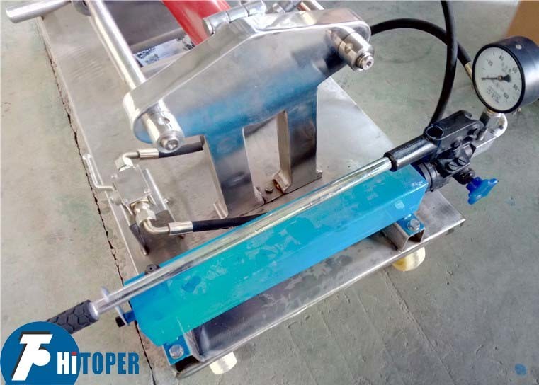 Small Scale Membrane Filter Press for Laboratory Featuring Manual Hydraulic Operation and Corrosion Resistant Filter Plates
