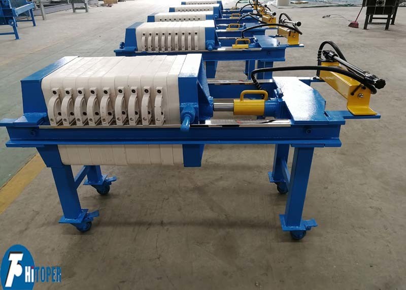 Small Mobile Manual Hydraulic Compress Chamber Filter Press 3m2 for Coal Washing Mining Chemicals and More