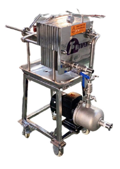 Plate and Frame Filter Press Providing Filtrate Discharge and Filter Cake Formation for Solid Liquid Separation Processes