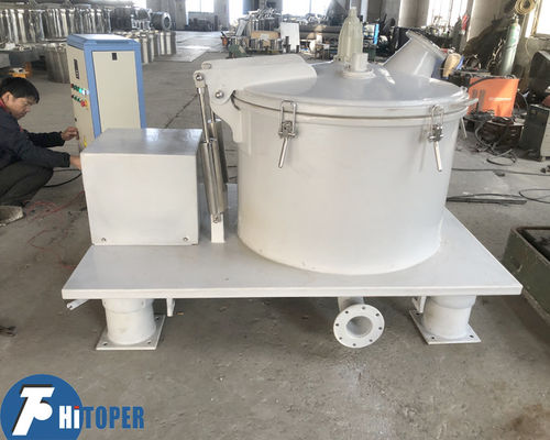 Centrifugeuse à base de plate-forme dotée d'un palan automatique à sacs et d'une décharge supérieure pour le filtrage de l'huile et la séparation solide-liquide dans l'industrie