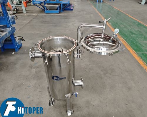 Casque de filtre à sacs avec coque en acier inoxydable et support de panier métallique pour des solutions de filtration durables et industrielles