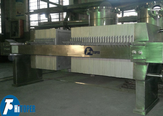 Filtre-presse en acier inoxydable doté de méthodes de pressage à vis et hydrauliques manuelles avec une précision de filtre jusqu'à 0,22 microns